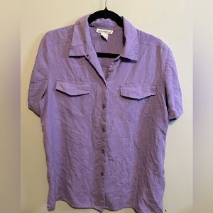 100% silk button up